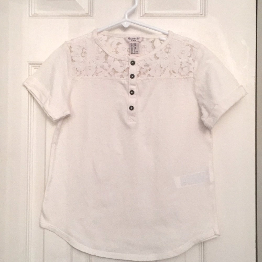 Forever 21 Off-White Kids Lace T-Shirt